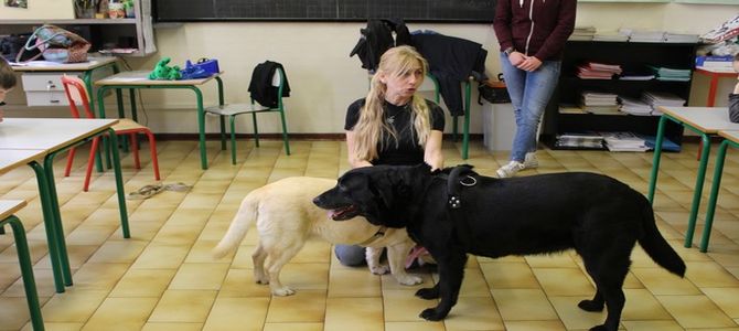 I cani a scuola per insegnare ai bambini l’empatia