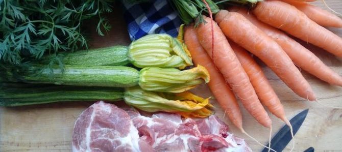 Maiale con Cous Cous di Verdure per il nostro cane